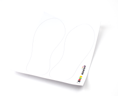 White footprints for the floor 18 cm