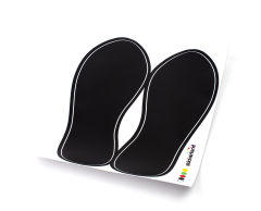 Black footprints for the floor 28 cm