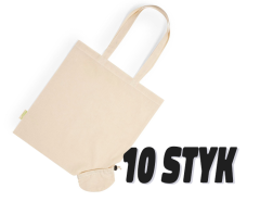 10 pieces of organic foldable tote bags