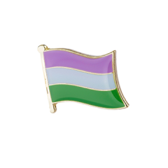 Genderqueer Flag Enamel Pin