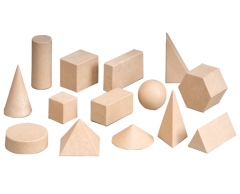 14-Piece Wooden Geometric Shapes