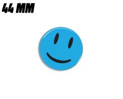 Blue happy smiley magnet 44 mm