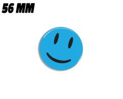 Blue happy smiley magnet 56 mm