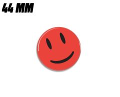 Red happy smiley magnet 44 mm