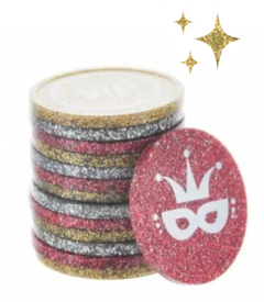 Printed Glitter Tokens