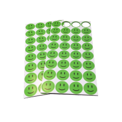 Smiley magnets green happy 2 cm - sheet with 32