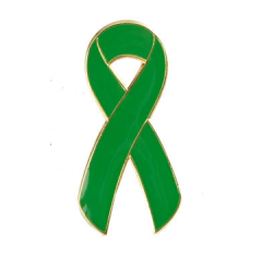 Green Ribbon Enamel Pin