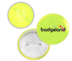 Reflective Badges Yellow 55mm Round