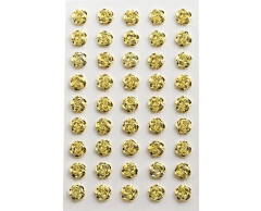 Gold Roses Decorative Strings 1cm, Metallic - Self-Adhesive Table