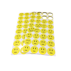 Smiley magnets yellow neutral 2 cm - sheet of 32