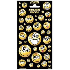 Golden Smiley Stickers