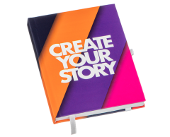 Hardcover notebook with full-color print, A6