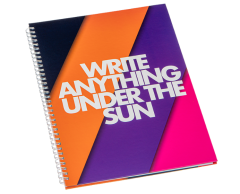Hardcover spiral-bound notebook with full-color printing, A4