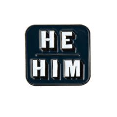 He/Him Enamel Pin