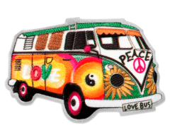 Hippie VW Bus Iron-On Patch