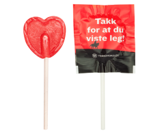 Custom-Printed Heart Lollipops