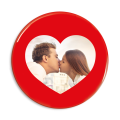 Badge with Heart Cutout