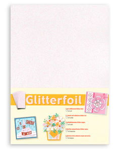 White Glitter Adhesive Film, 5 Sheets