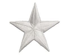 White Star Iron-On Patch