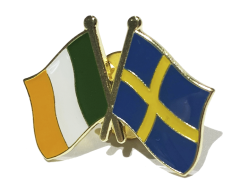Ireland - Sweden Friendship Flag Enamel Pin