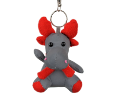 Red christmas reindeer safety reflector, without logo