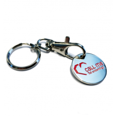 Shopping Cart Tokens / Trolley Coins with Logo - Both With and Without Keyring