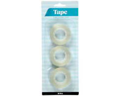 Transparent Tape Rolls 3-Pack, 15mm