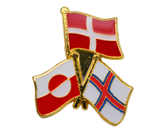 The Kingdom of Denmark - The Danish Realm (Denmark, the Faroe Islands and Greenland) friendship flag pin