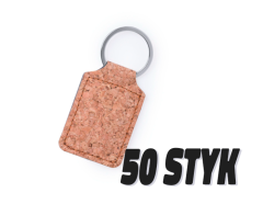 50 Cork Keychains Rectangular - with your own logo