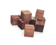 Card holder made of artificial wood 30x30x30 mm – pack of 15 pcs.