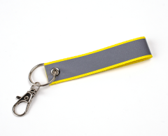 Yellow Reflective Keyring without logo