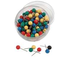 Badge Pins 100 pcs, Assorted, 6x20mm