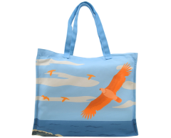 Heavy-duty tote bag, 407 gsm, with a bottom gusset, featuring full surface print