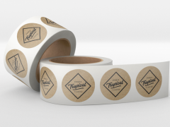 Kraft Paper Stickers on a Roll - Slow Production