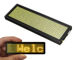 LED Name Badge with Scrolling Text, Various Effects
