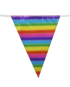 Metallic Rainbow Flag - 3.9m with 11 Flags