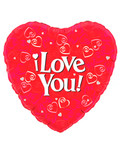 Foil Balloon - Heart - I Love You