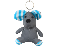 Light blue/white striped mouse reflective animal without logo