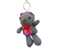 Pink cat reflective accessory with bow, without logo