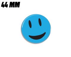 Blue very happy smiley magnet 44 mm