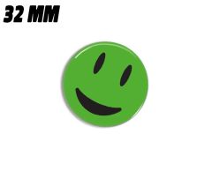 Green very happy smiley magnet 32 mm