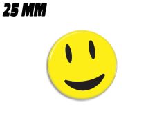 Yellow very happy smiley magnet 25 mm