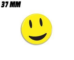 Yellow very happy smiley magnet 37 mm