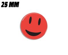 Red very happy smiley magnet 25 mm