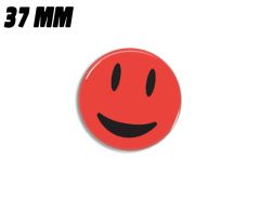 Red very happy smiley magnet 37 mm