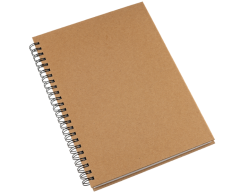 Eco hardcover notebook with spiral binding, A4