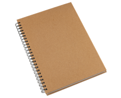 Eco notebook with hardcover and spiral binding, A5