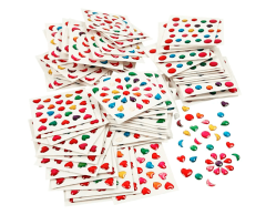 Mini sticker gems and colored stones, 100 sheets pack