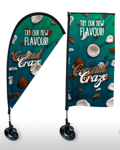 Mini Beach Flag with Suction Cup