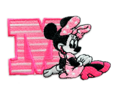 Minnie Mouse M Iron-on Patch